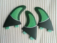 Doube honey comb green Surfboard fin&China cheap carbon fiber surfboard fins