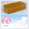 Hot melt pressure sensitive adhesive for diapers