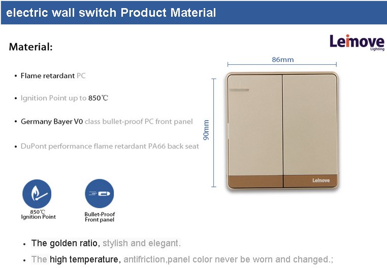 light electric wall switch 3