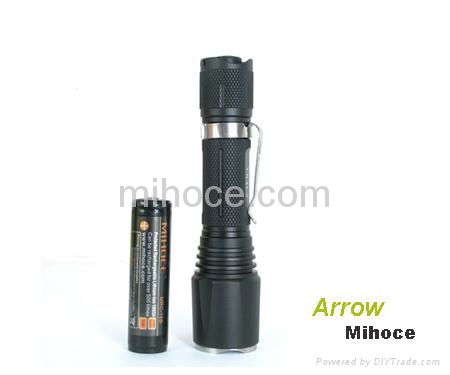 Torch cree XP-L LED 1100lms flashlight IPX8  Premium Type III hard-anodized 