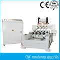 multi heads 3D 4 axis rotary cnc wood router