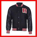 hot sell high quality  leather sleeves american baseball jackets 