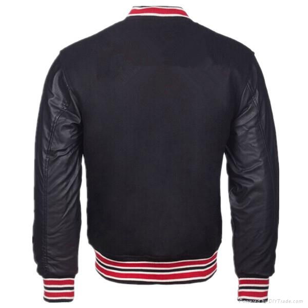 hot sell high quality  leather sleeves american baseball jackets  3