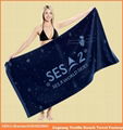 China Supplier 100% cotton 2 side jacquard beach towel 2