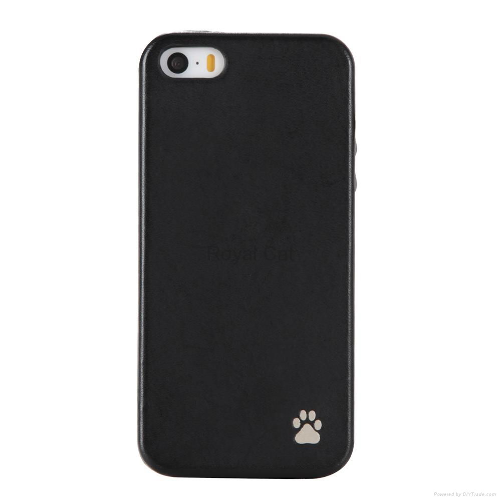 Royal cat Iphone 5s Genuine leather case