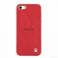Royal cat Iphone 5s Genuine leather case  2