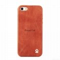 Royal cat Iphone 5s Genuine leather case  3