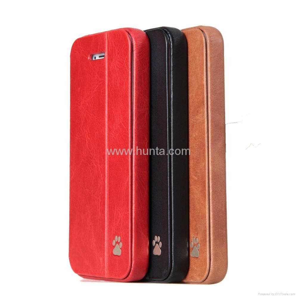 Royal cat Iphone 5s Genuine leather case 3