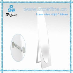 Family elegant MDF frameless decorative oval glass mirror