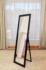 Customied colored rectangle floor standing framed mirror