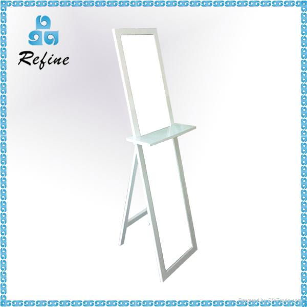 Modern make up colored wooden framed mirror