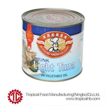 1880g 1000g Canned light tuna chunk in oil