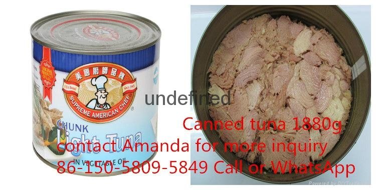 1880g 1000g Canned light tuna chunk in oil 2
