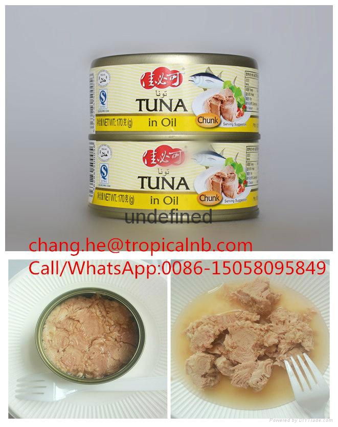  Canned tuna chunks in vegetable oil   2