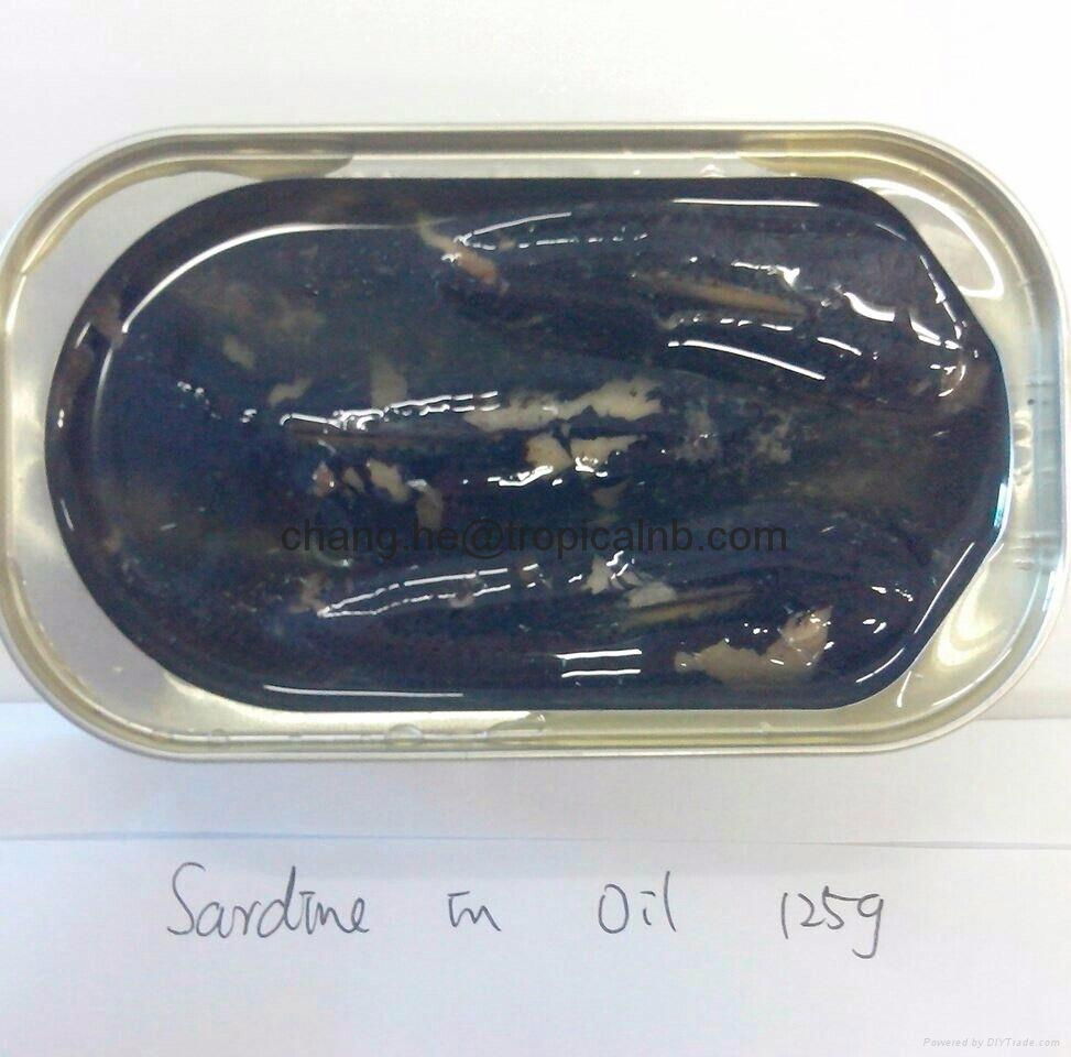 125G sardines in vegetable oil