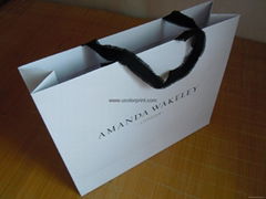 U color made white paper bag with custom printing