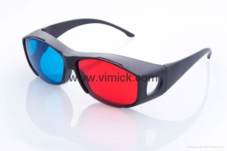 Plastic Anaglyph Red Blue Cyan 3D Vision Plastic Glasses For 3D Movies And Games 3
