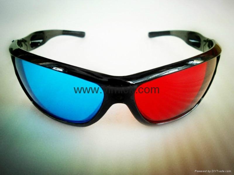Plastic Anaglyph Red Blue Cyan 3D Vision Plastic Glasses For 3D Movies And Games 4
