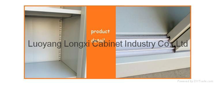 Modern office file storage full high steel sliding door cabinet 5