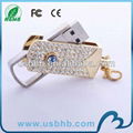 hot sale pen drive 3.0 crystal usb disk free logo printed