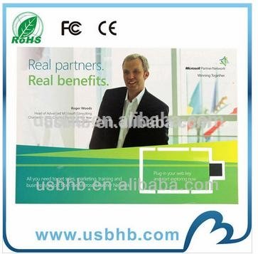 hot sale  business card usb flash memory free logo printed
