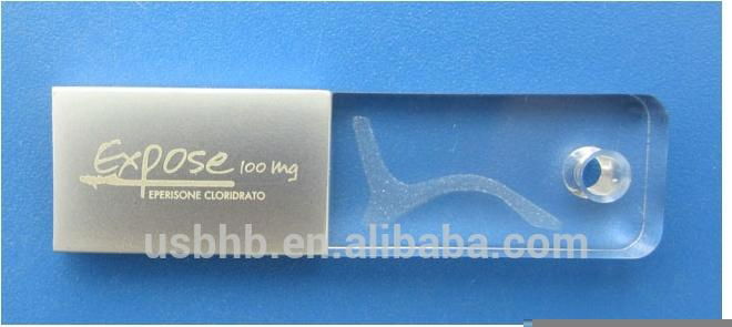 Crystal Material Usb Flash Drive with inside engrave logo  3