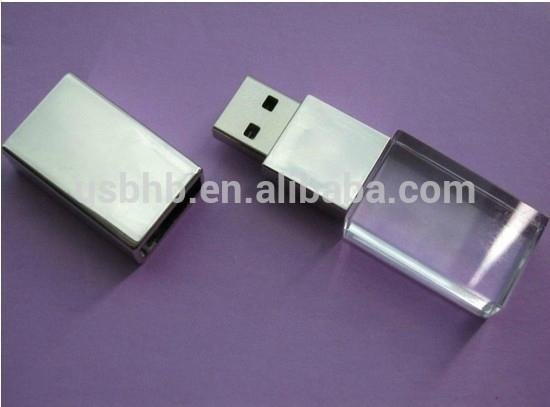 Crystal Material Usb Flash Drive with inside engrave logo  2