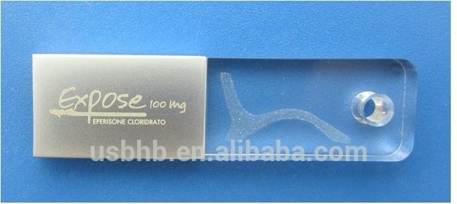 Crystal Material Usb Flash Drive with inside engrave logo  5