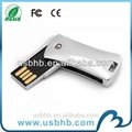 Newest design  metal mini swivel USB key for promotional gift  2