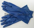 Smooth finished Single dipped pvc gloves  1