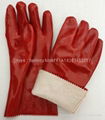 11“ Single dipped Jersey liner pvc gloves  1