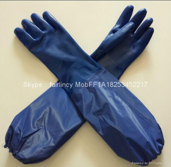 shoulder length 68cm pvc gloves