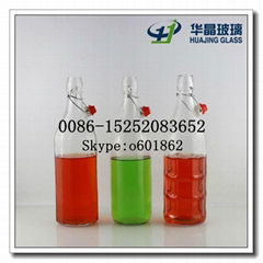 1000ml glass soda bottle/ glass juice bottle/1L glass beverage bottle