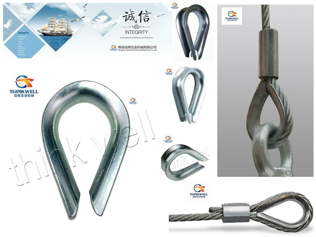 High Quality Galvanized Carbon Steel Heavy Duty Wire Rope Thimble