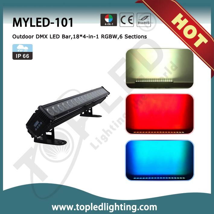 18*4-in-1 RGBW Good Mix Color DMX Outdoor Flood Lights