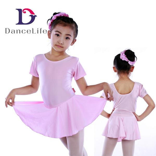 Child short sheeve skirted leotard