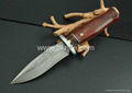damascus steel fixed blade colletible