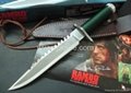 rambo fixed blade survival knife knives with survival kit hidden in handle 
