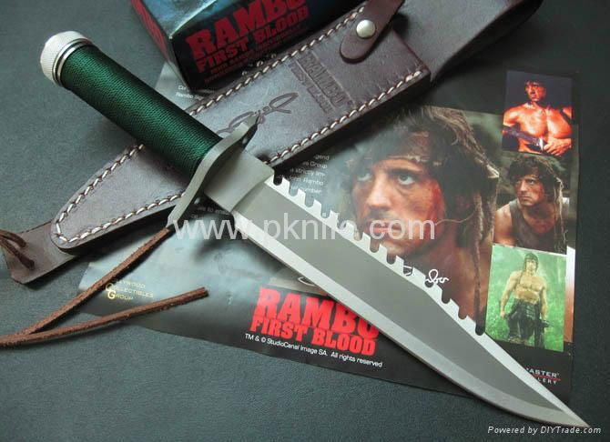 rambo fixed blade survival knife knives with survival kit hidden in handle  2