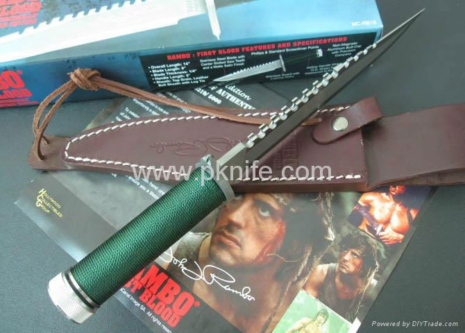 rambo fixed blade survival knife knives with survival kit hidden in handle  3