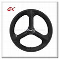 700c 3K Matt Fixed Gear 3 spoke Clincher Carbon Rear Wheels