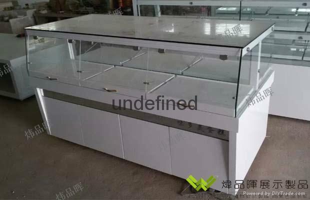 高透明LED鋼化玻璃麵包展示櫃 5