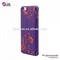 PU Leather Wallet mobile Case for iphone 6 pluswith flower pattern inside 2