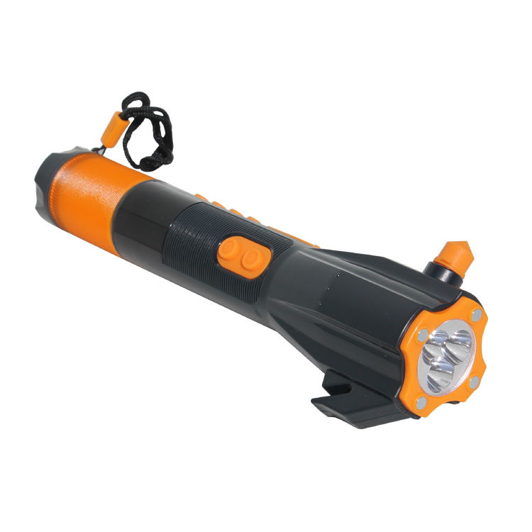 9 In 1 Led Hand-crank Powered Dynamo Led Flashlight W/ Radio