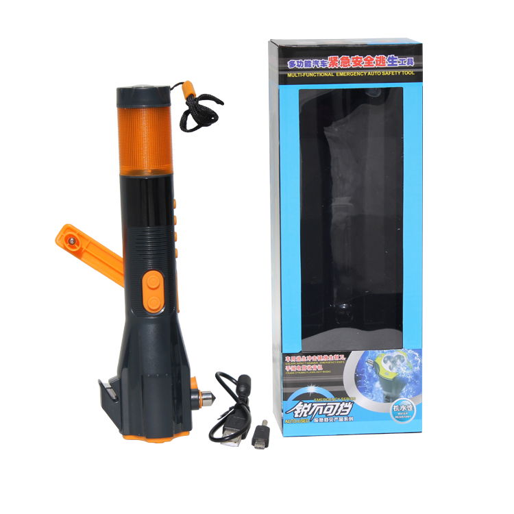 Dynamo led flashlight with emergency charger  2