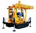 Crawler-mounted water well drilling rig,fast speed drilling rig