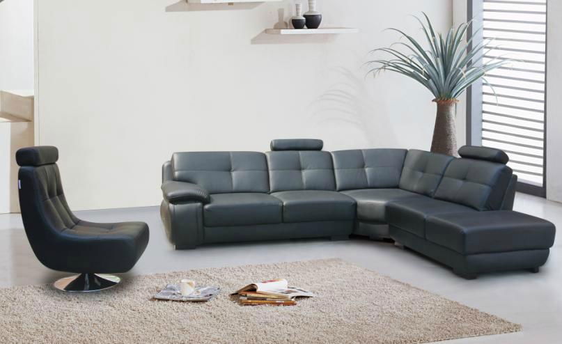 Real Leather Elegant Livign Room Modern Sofa (WLF-S022)