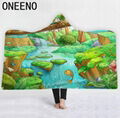 ONEENO Hooded Blanket Cloak Home Children's Thicken Cartoon Blanket 4