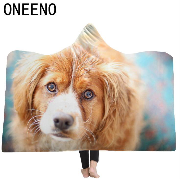 Super Soft Plush Queen Size Custom Design Travel Animal Hooded Blanket For Kids 4