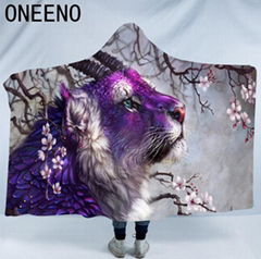 ONEENO 3D tiger pattern printed double